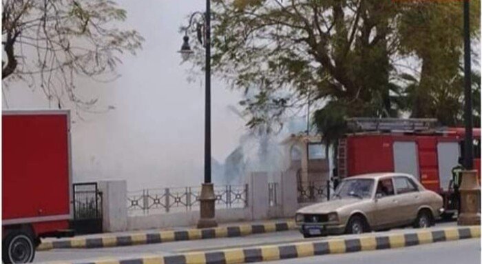 السيطرة علي حريق محدود أمام ديوان عام محافظة بني سويف