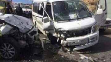 6 مصابين في حادث تصادم سيارة ميكروباص بأخرى بالفيوم