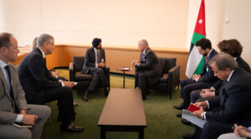 العاهل الأردني يلتقي رئيس مجموعة البنك الدولي