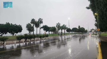 هطول أمطار على الرياض حتى الـ 11 مساءً